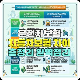 운전자보험 자동차보험 차이 총정리 완벽정리