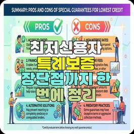 최저신용자 특례보증 장단점까지 한 번에 정리